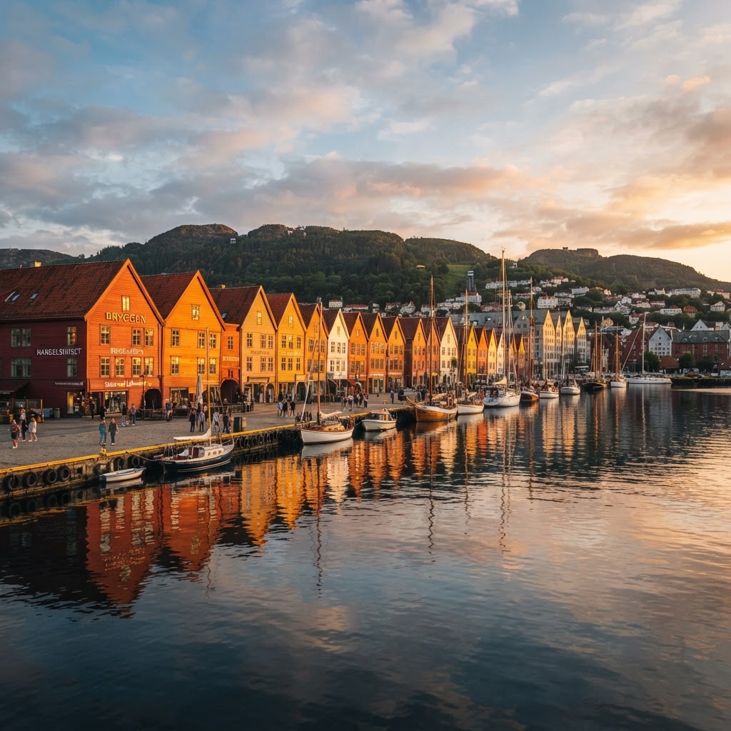 bergen in the golden hour 1