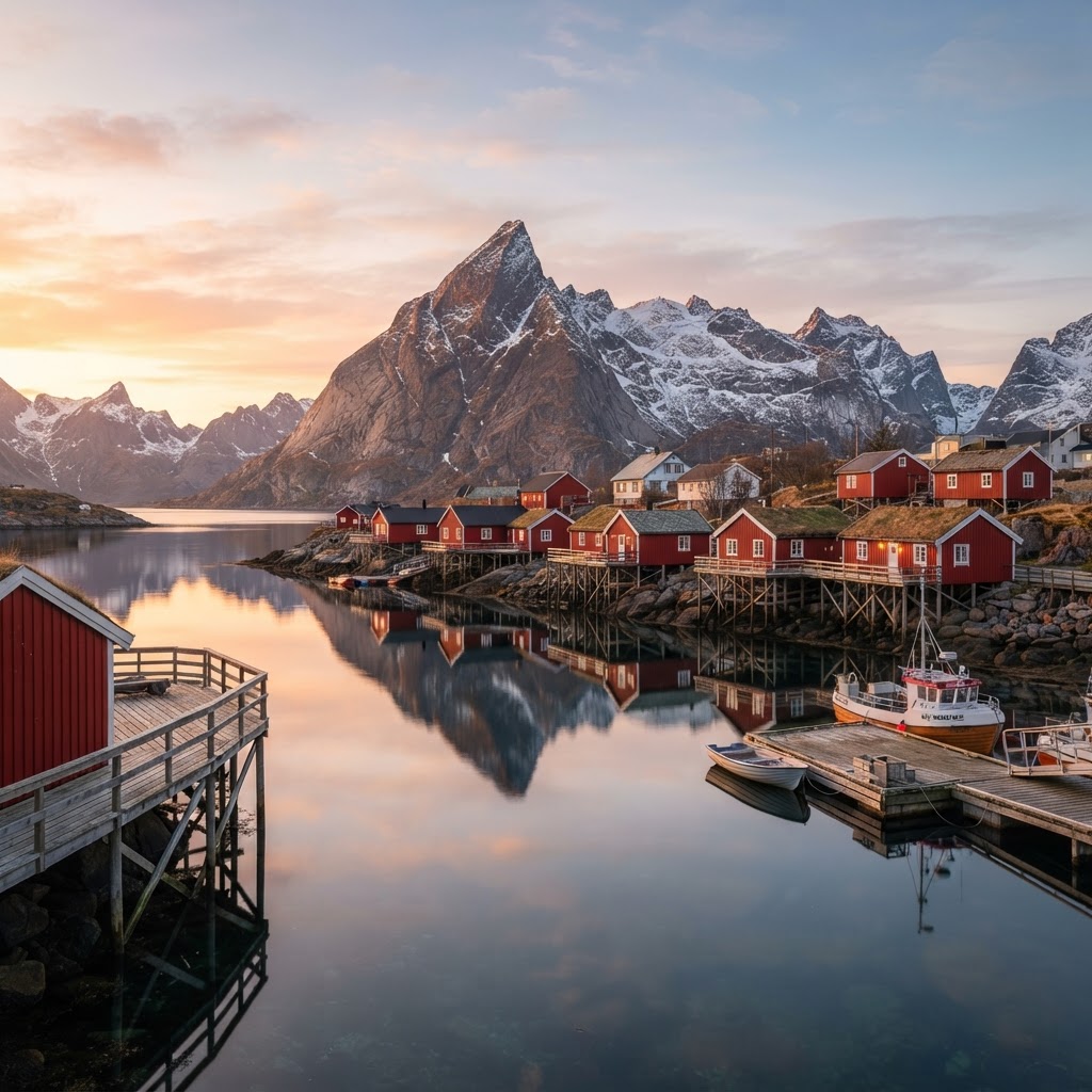 Red Cabins & Mirror Water: A Guide to Lofoten’s Beauty