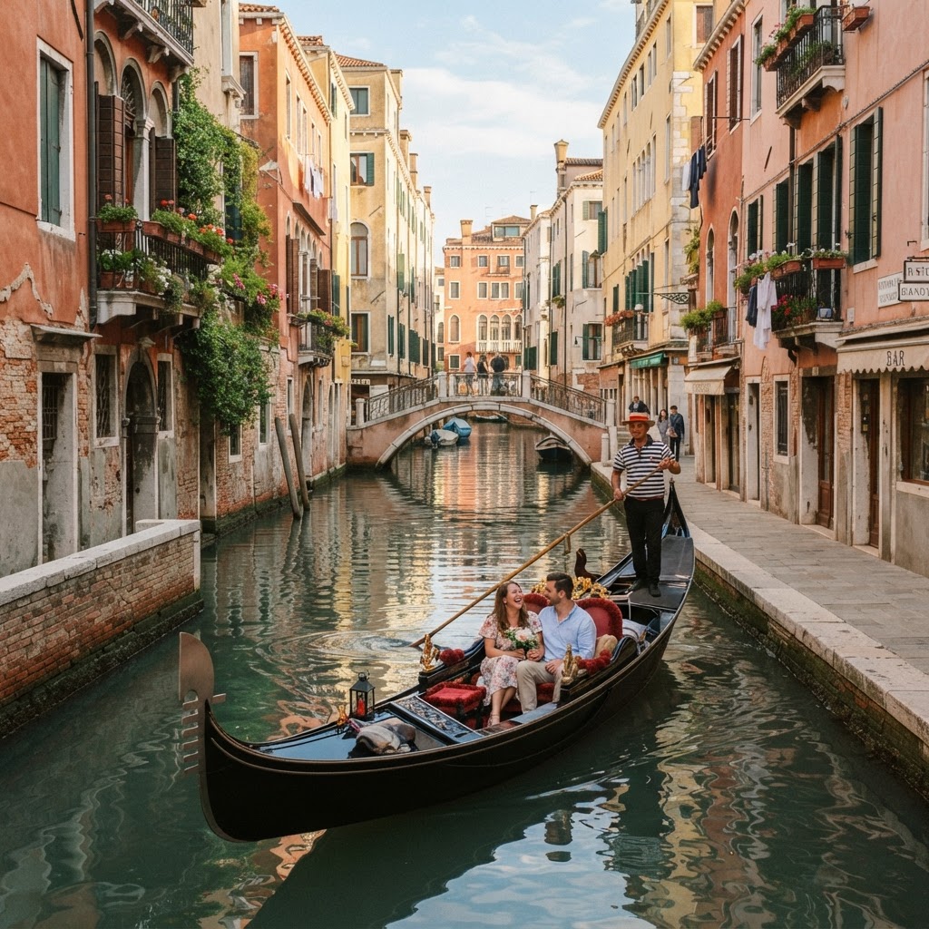 romantic gondola ride venice