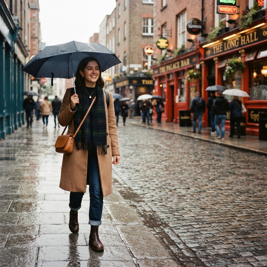 Dublin Ireland Aesthetic Outfits: Winter Walking Guide