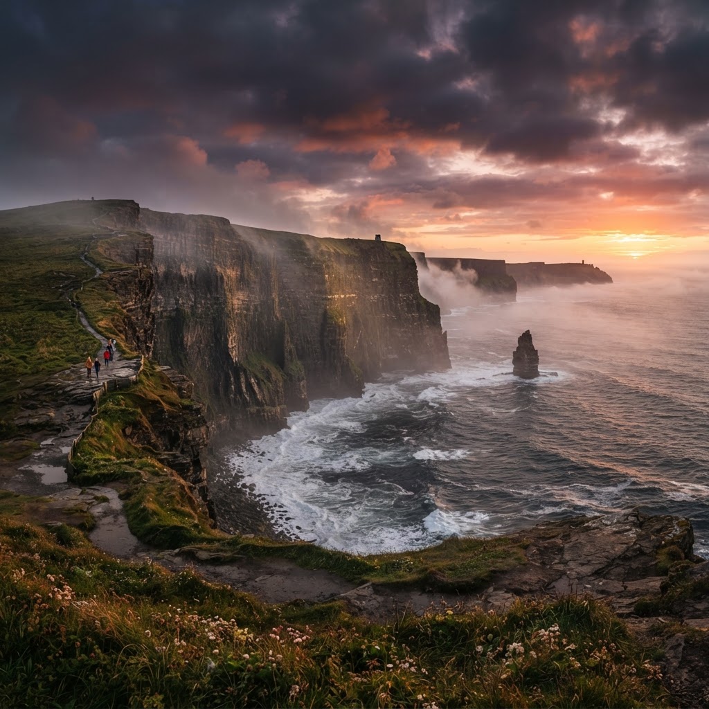 Top 20 Ireland 4K Wallpaper Views: Misty Cliffs & Hills